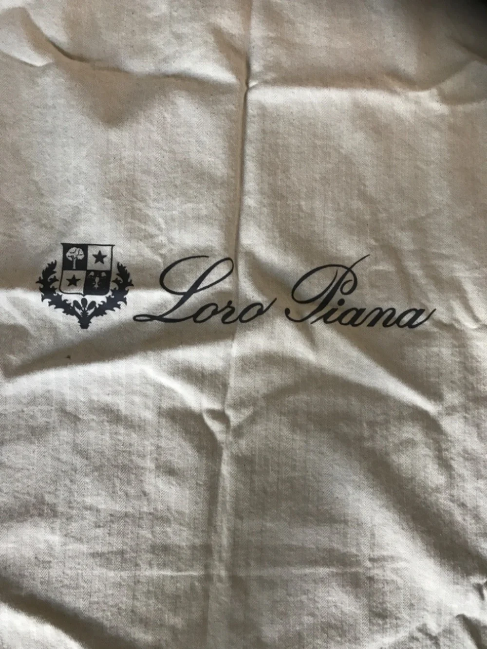 LORO PIANA COTTON DUST BAG